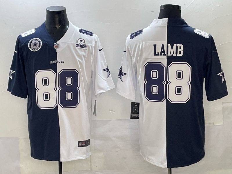 Men 2025 Dallas Cowboys 88 Lamb Blue white Nike Limited NFL Jersey 002